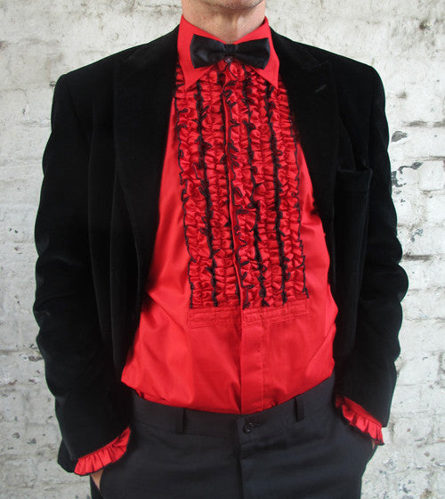 Vintage Style Ruffle Dinner Shirt - 4 Colours