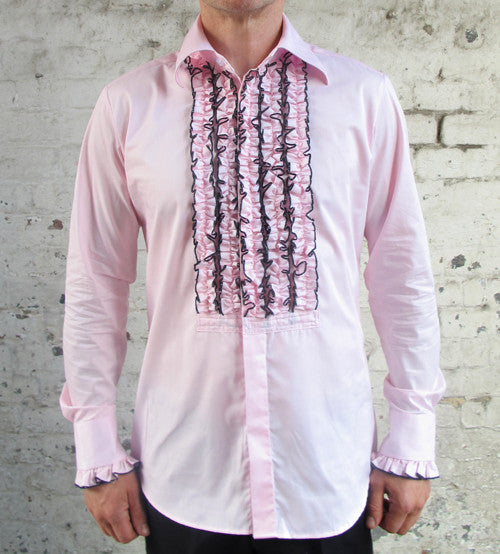 Vintage Style Ruffle Dinner Shirt - 4 Colours