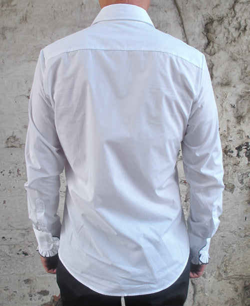 Vintage Style Ruffle Dinner Shirt - 4 Colours
