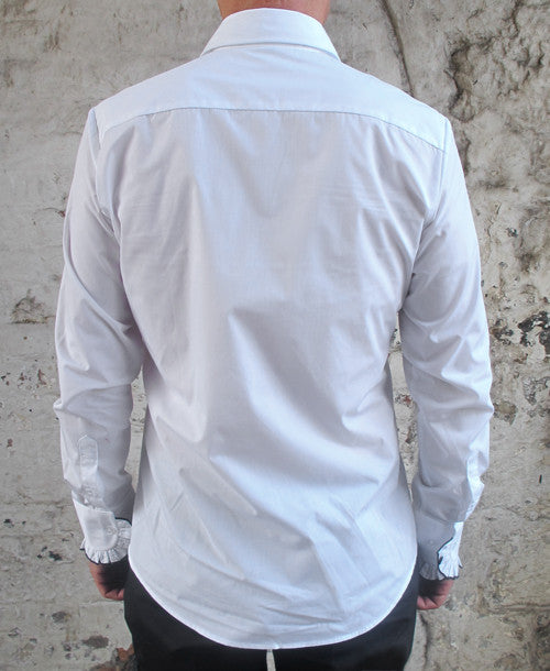 Mens Vintage Style Ruffle Dinner Shirt - 4 Colours