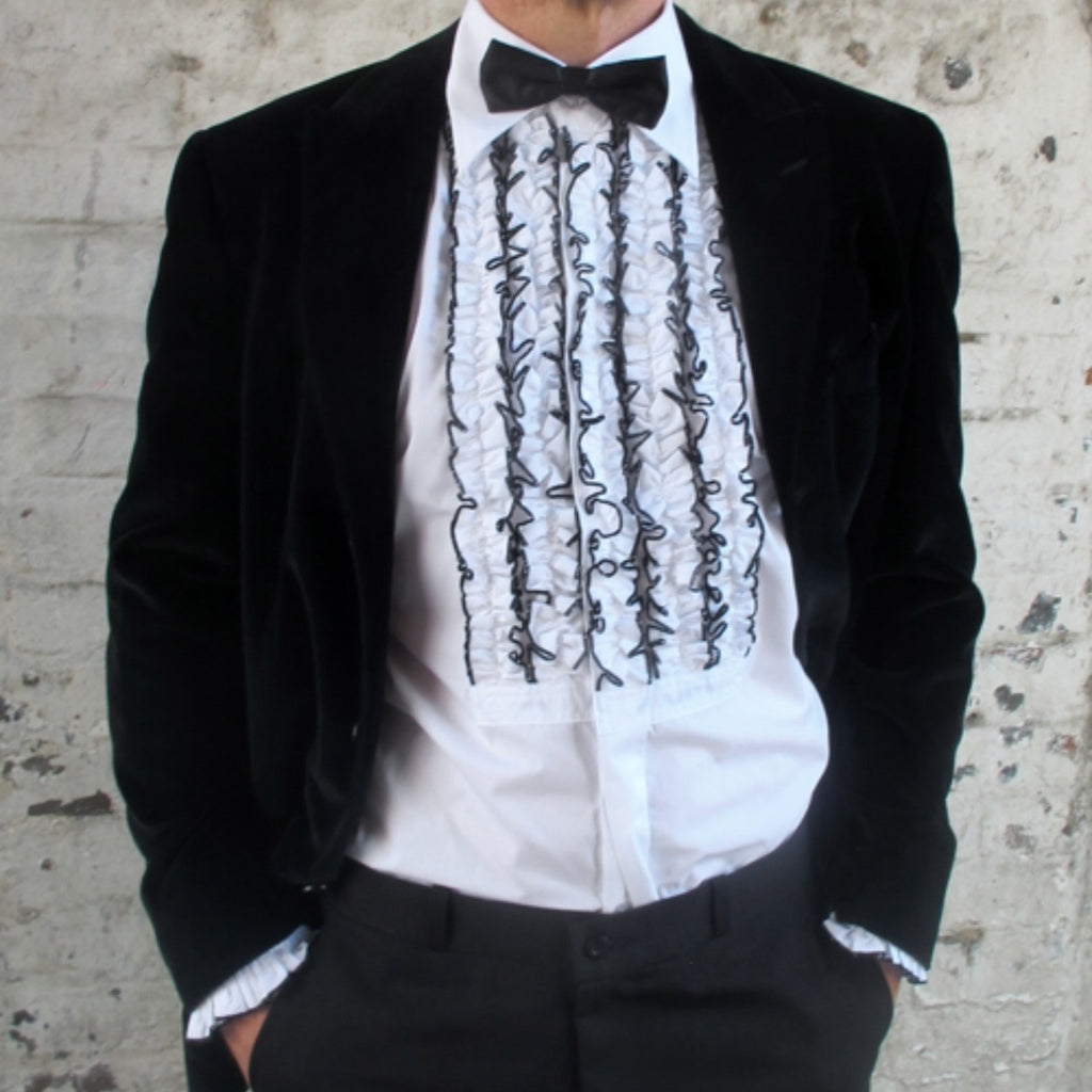 Vintage Style Ruffle Dinner Shirt - 4 Colours