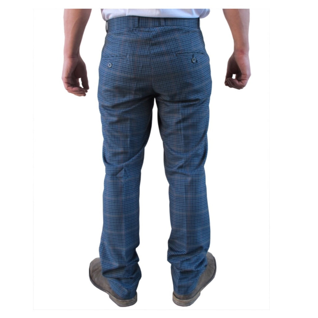 Sta Prest Trousers Heritage Tweed Check Blue