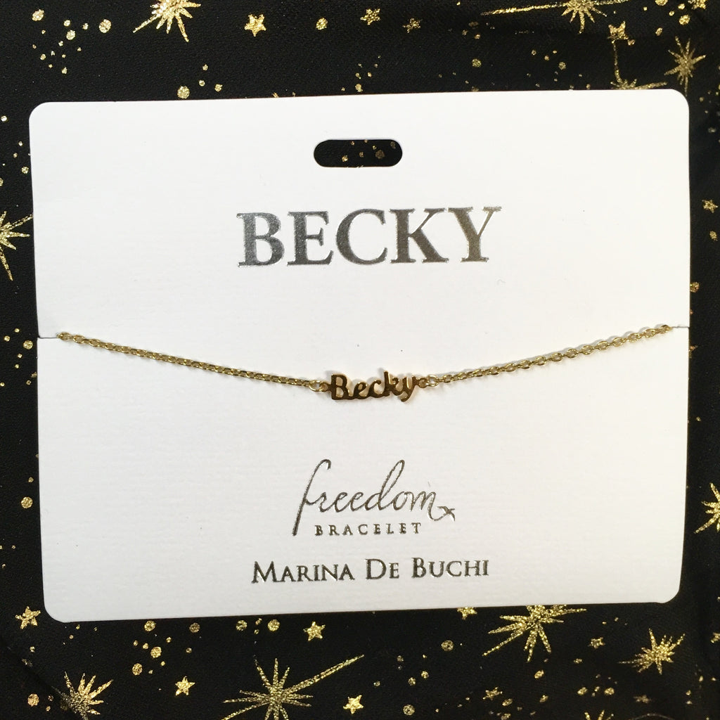 Marina De Buchi Personalised Name Bracelet - B