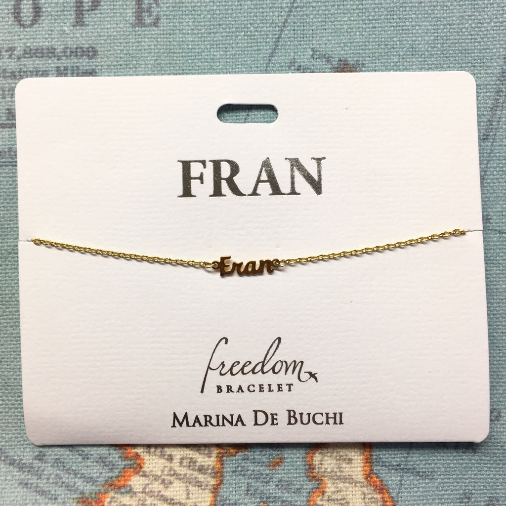 Marina De Buchi Personalised Name Bracelet - Fran