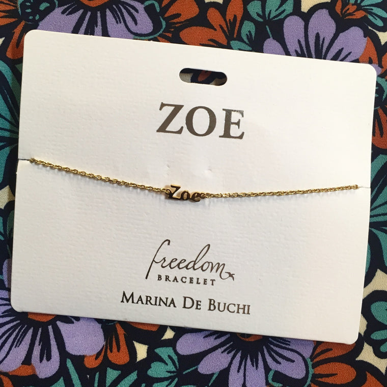 Marina De Buchi Personalised Name Bracelet - Zoe