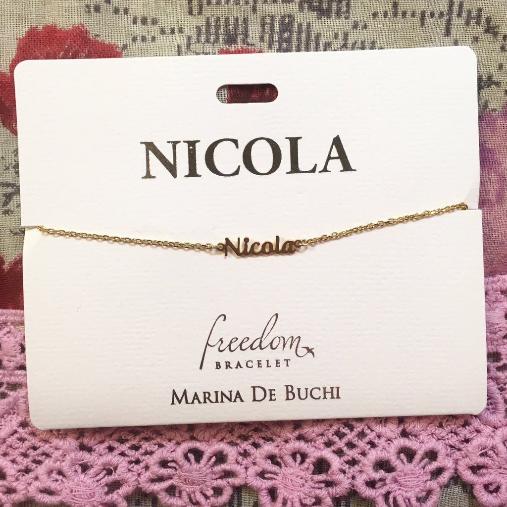 Marina De Buchi Personalised Name Bracelet - N