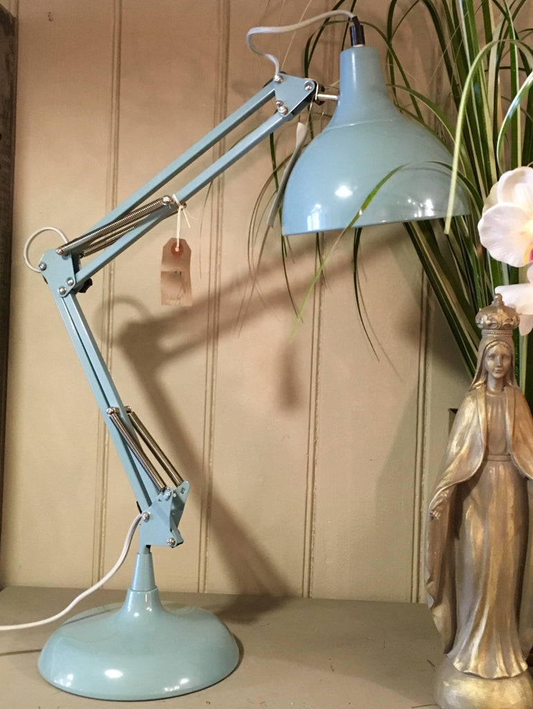 Blue Desk Arm Lamp