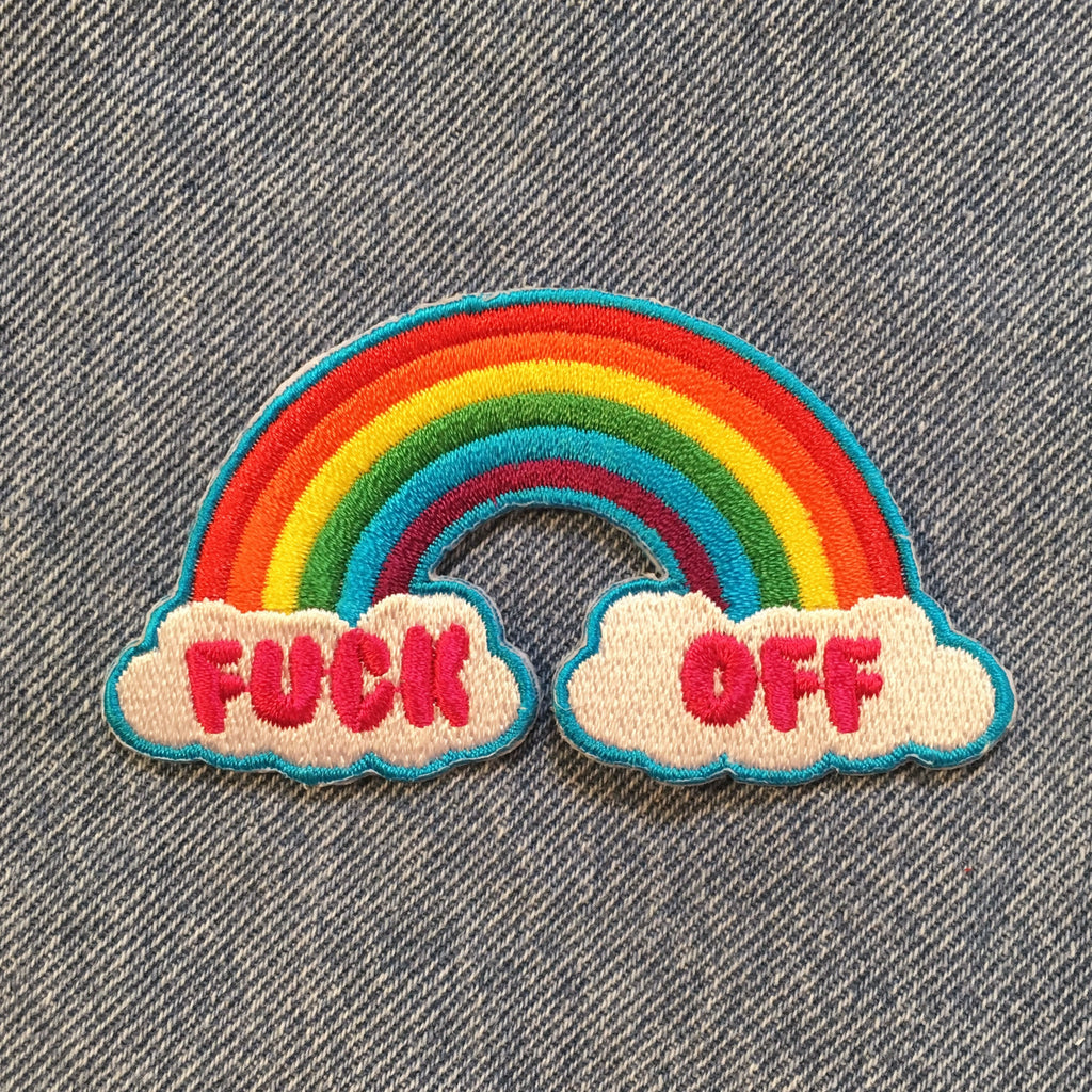 Iron on Patch - F*ck Off Rainbow