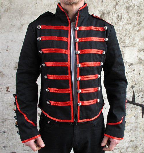 Mens Jawbreaker Black Parade Jacket with Red Trim
