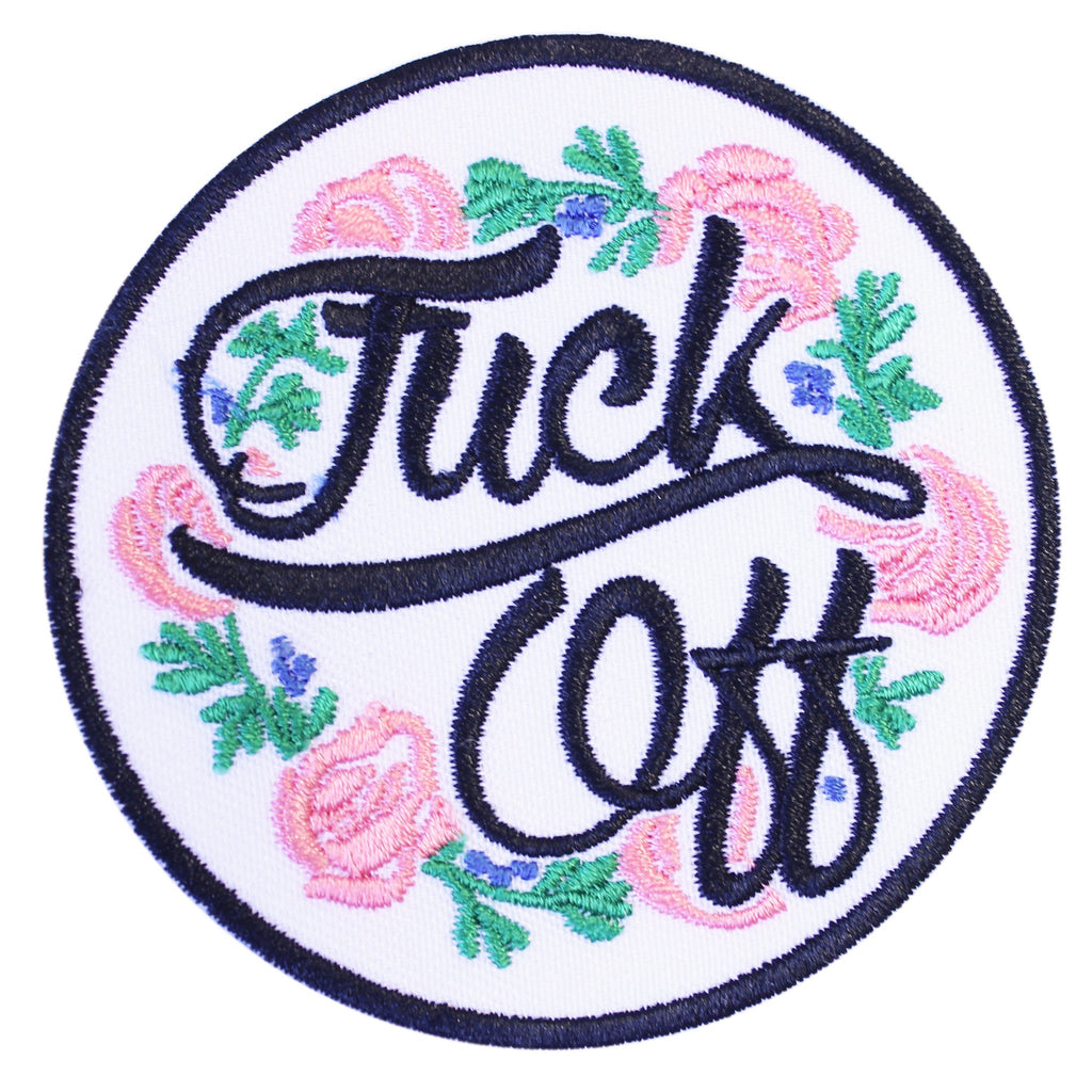 Iron on Patch - Fuck Off Floral