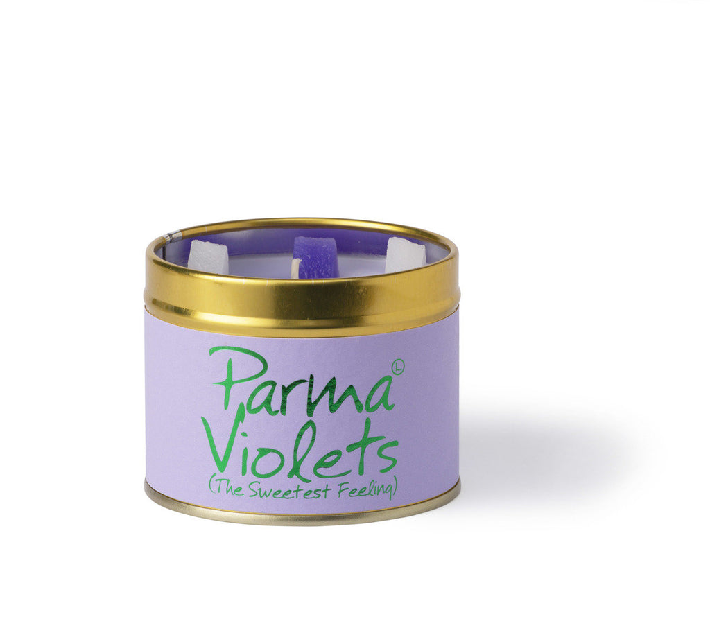 Lily-Flame Scented Tin Candle - Parma Violets