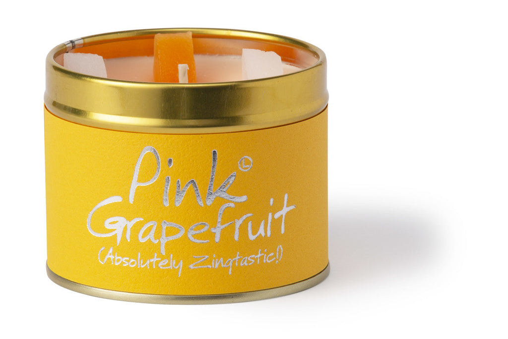 Lily-Flame Scented Tin Candle - Pink Grapefruit