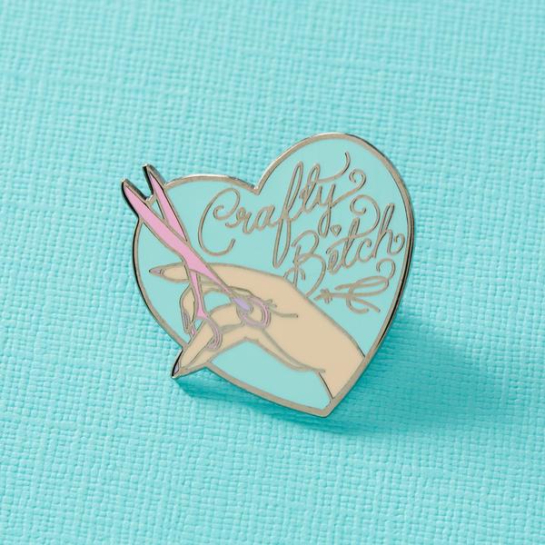 Punky Pins Enamel Pin Badge - Crafty Bitch