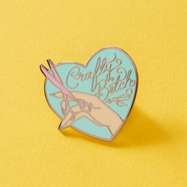 Punky Pins Enamel Pin Badge - Crafty Bitch