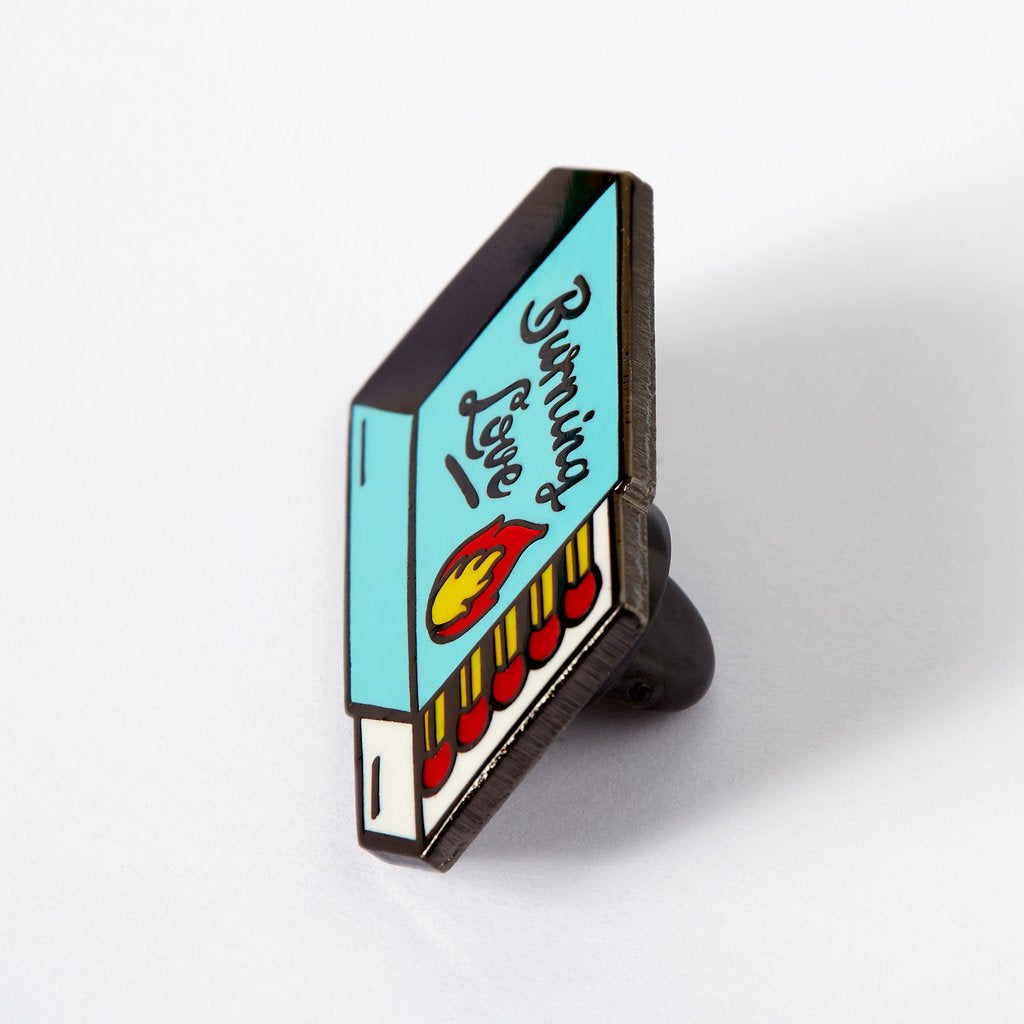 Punky Pins Enamel Pin Badge - Burning Love Matchbox