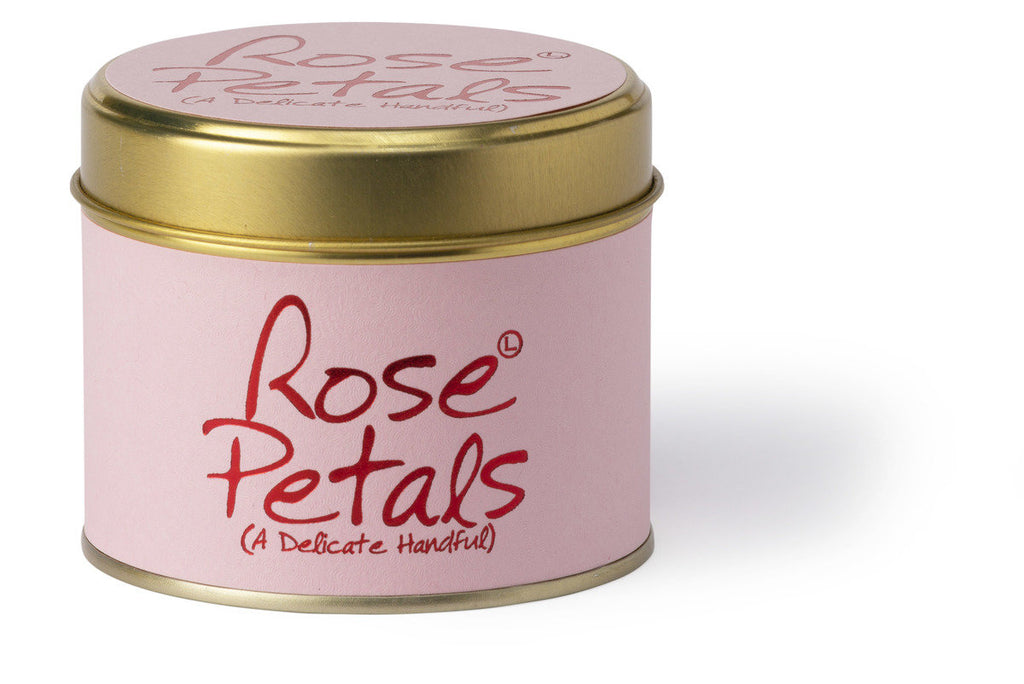 Lily-Flame Scented Tin Candle - Rose Petals