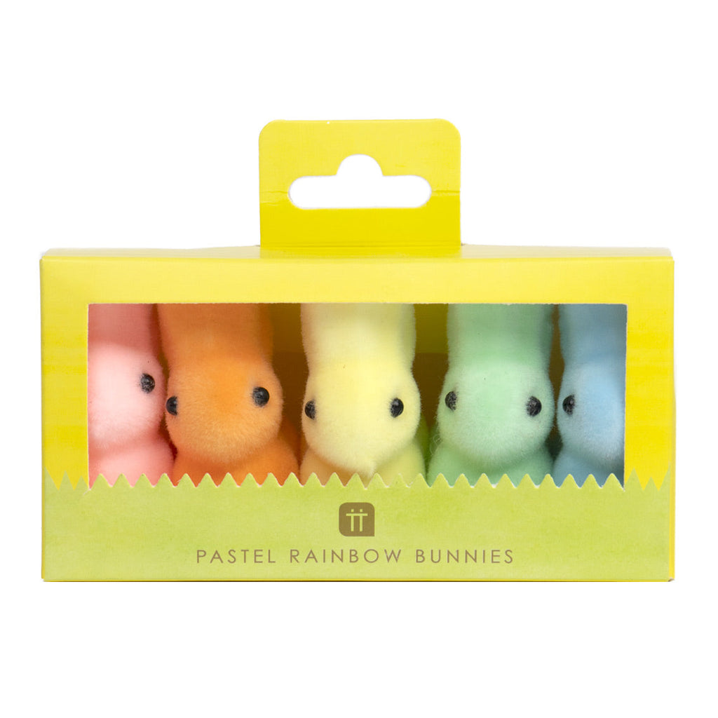 Pastel Easter Bunny Decorations - Pack of 5