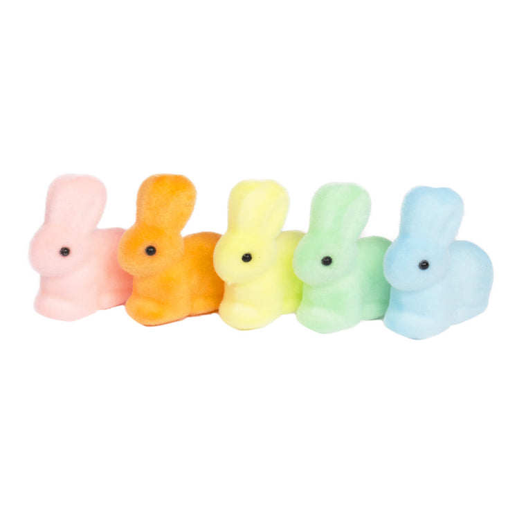 Pastel Easter Bunny Decorations - Pack of 5