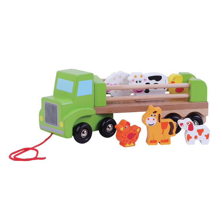 Wooden Farm Lorry Toy Set