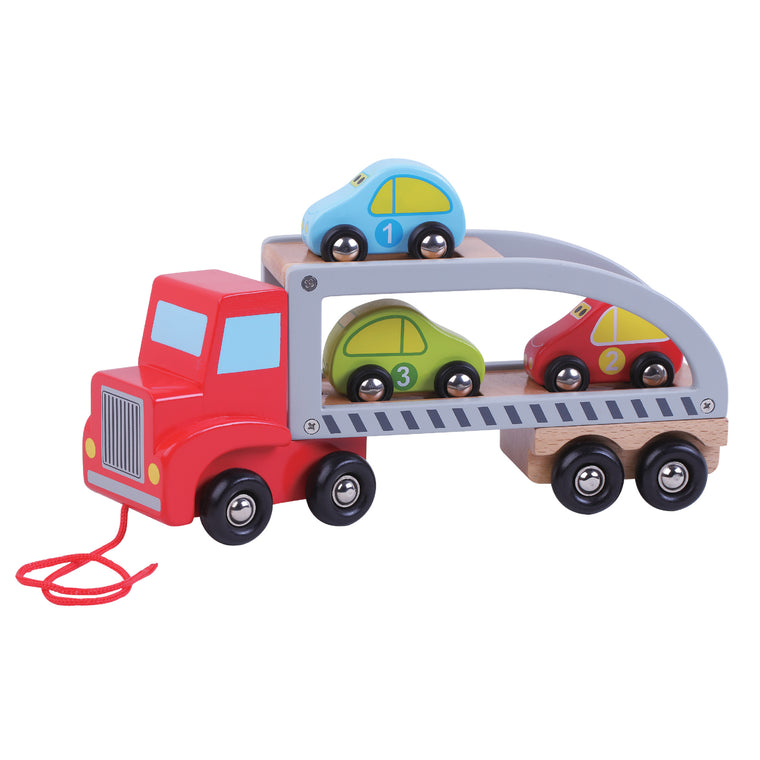 Wooden Car Carrier Toy Set