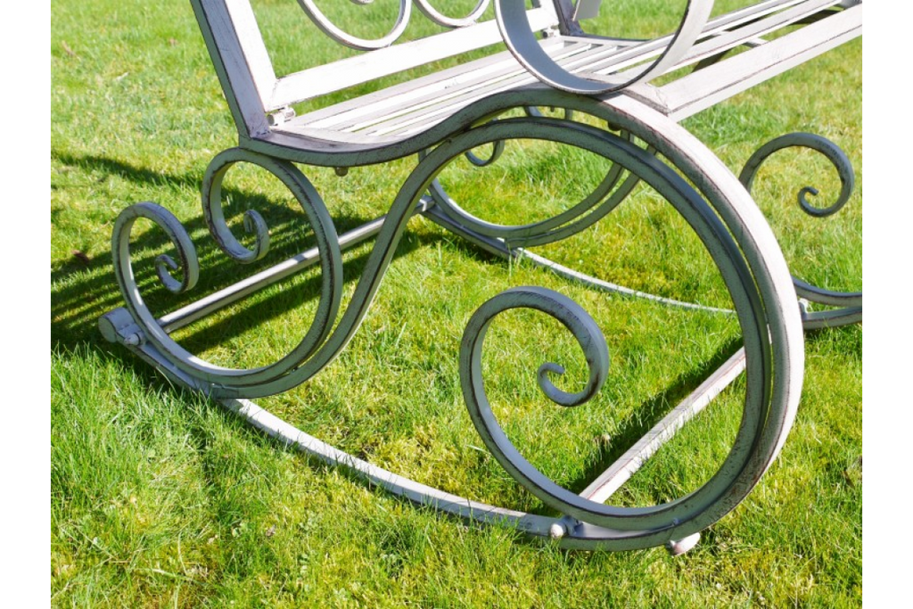 Metal Garden Rocking Chair - Antique Grey