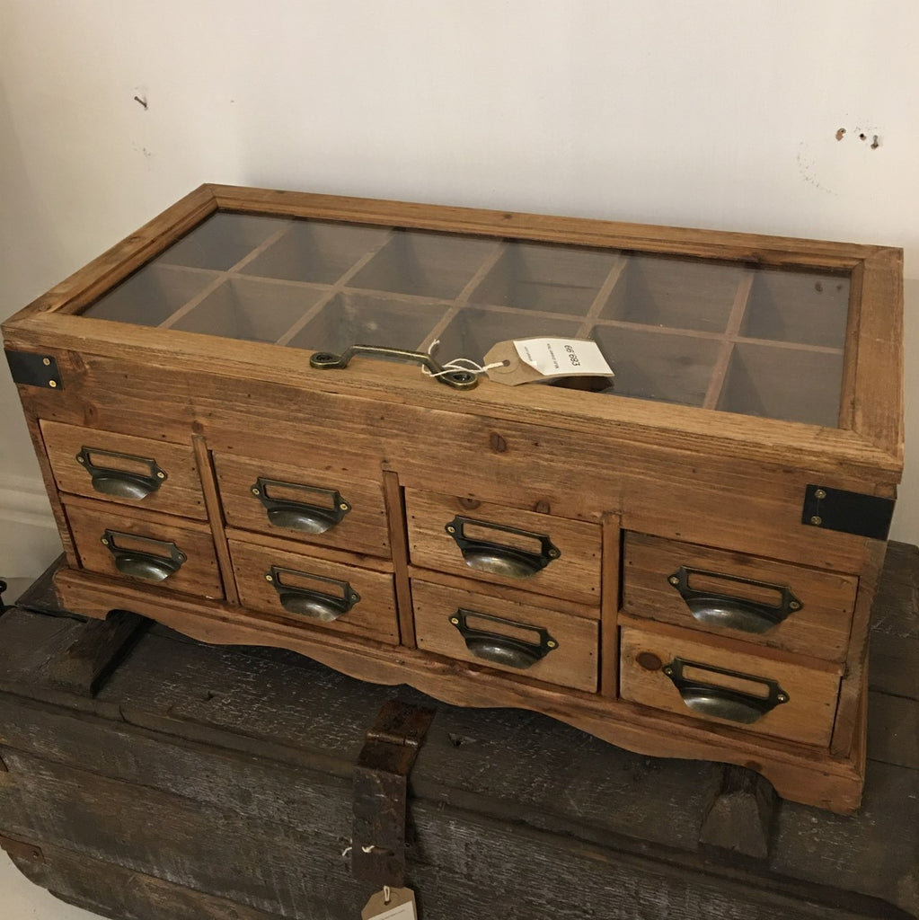 Multi Drawers with Glass Top