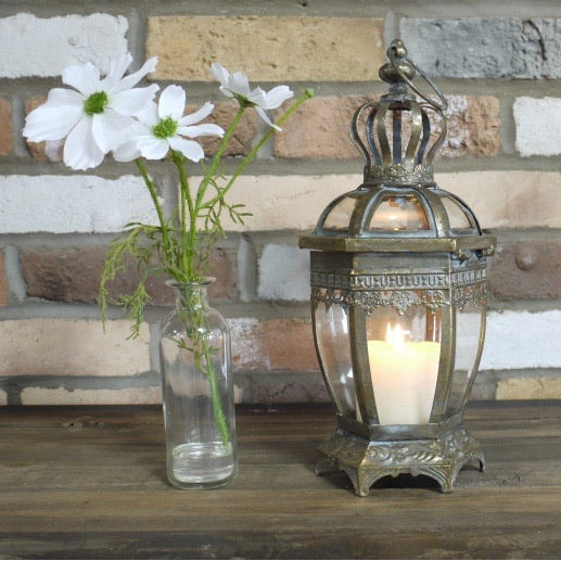 Gold Metal Crown Lantern