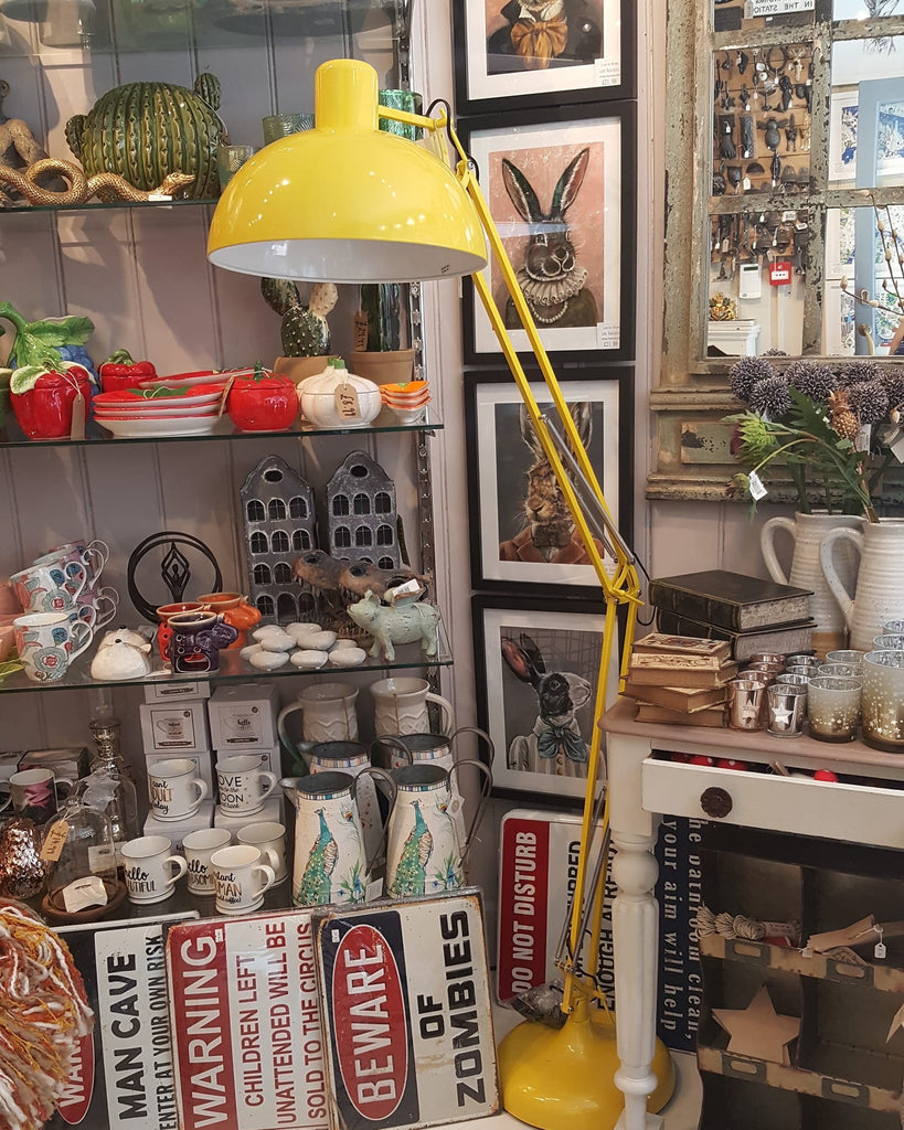 Yellow Angle Floor Lamp