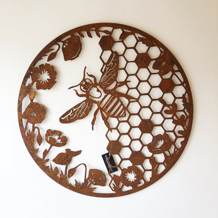 Honeycomb Bee Wall Plaque