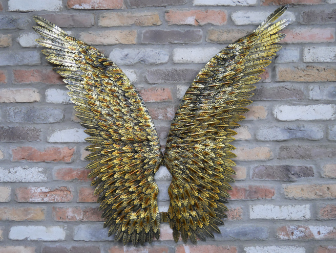 Large Angel Wings Metal Wall Art Picture Plaque