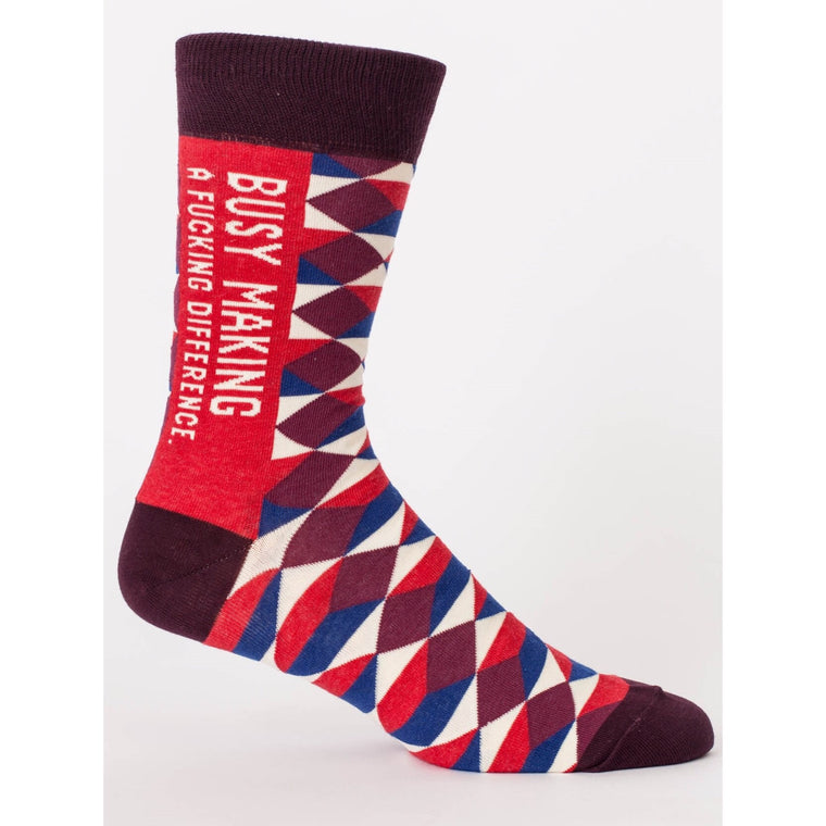 Busy Making A Fucking Difference - Mens Crew Socks