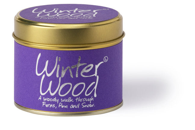 Lily-Flame Scented Tin Candle - Winter Wood
