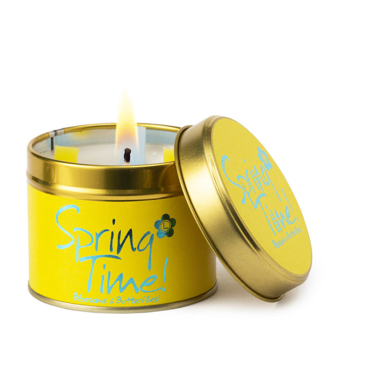 Lily-Flame Scented Tin Candle - Spring Time