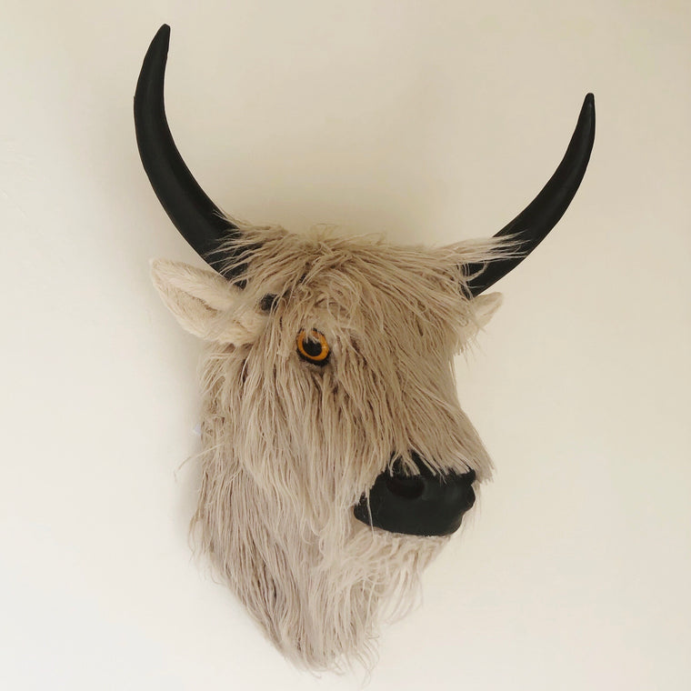 Highland Cow Yak Head Wall Mounted