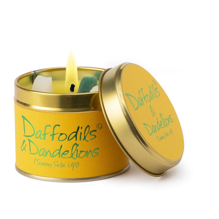 Lily-Flame Scented Tin Candle - ﻿Daffodils & Dandelions