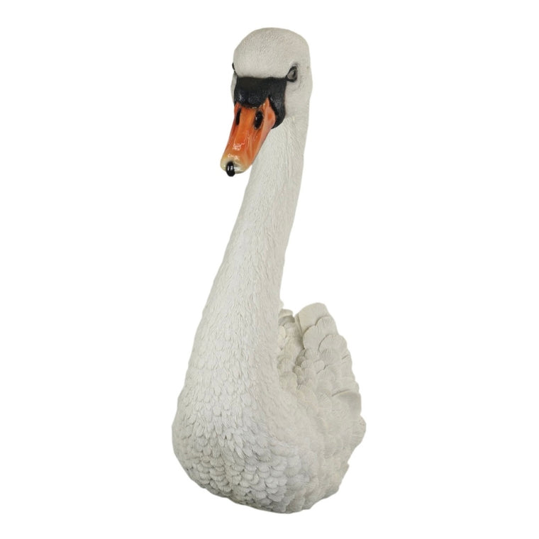 Resin Wall Mounted Swan Head White