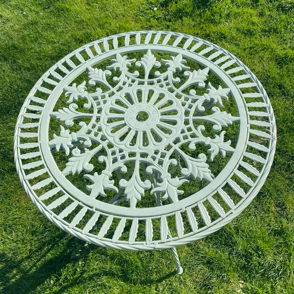 Garden Table & Chair Set - Round Green