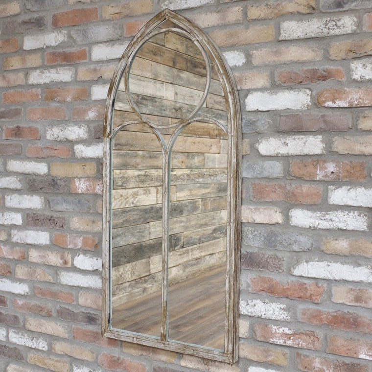 Metal Arch Garden Mirror