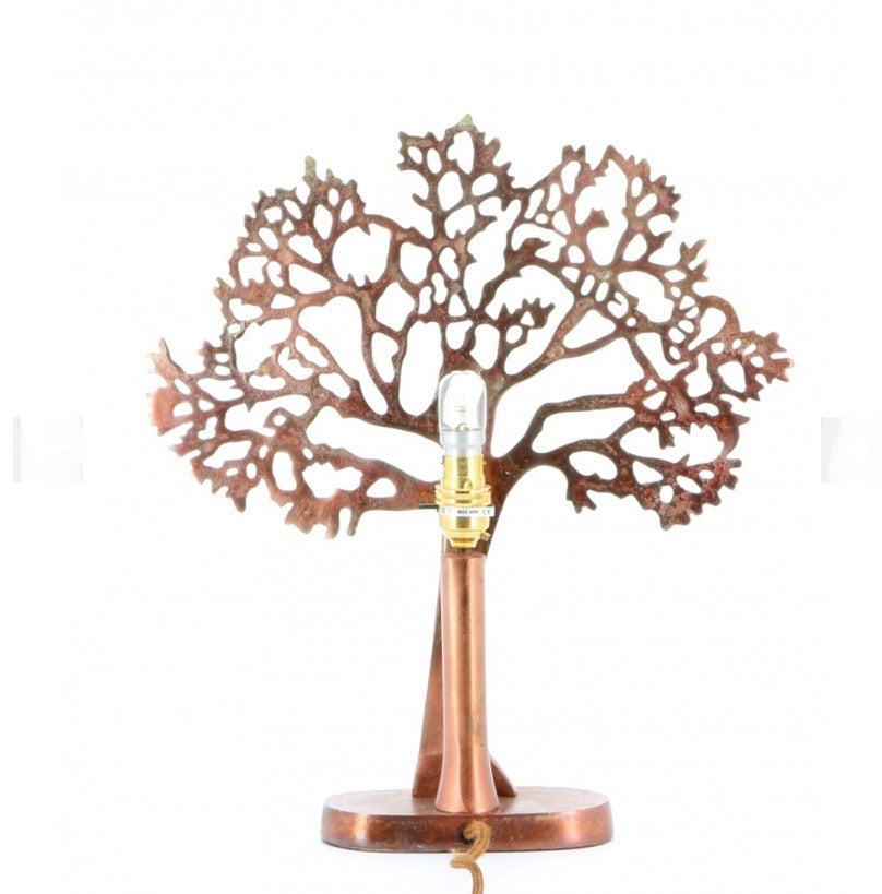 Copper Tree of Life lamp