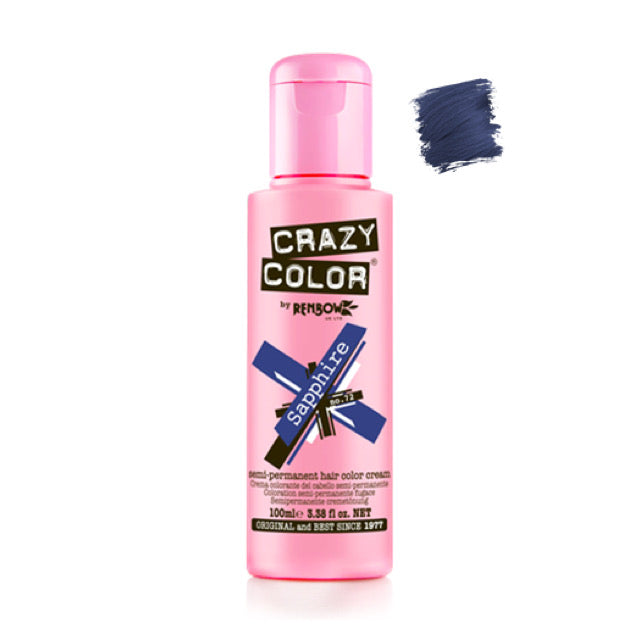 Crazy Color Semi-Permanent Hair Colour - Sapphire
