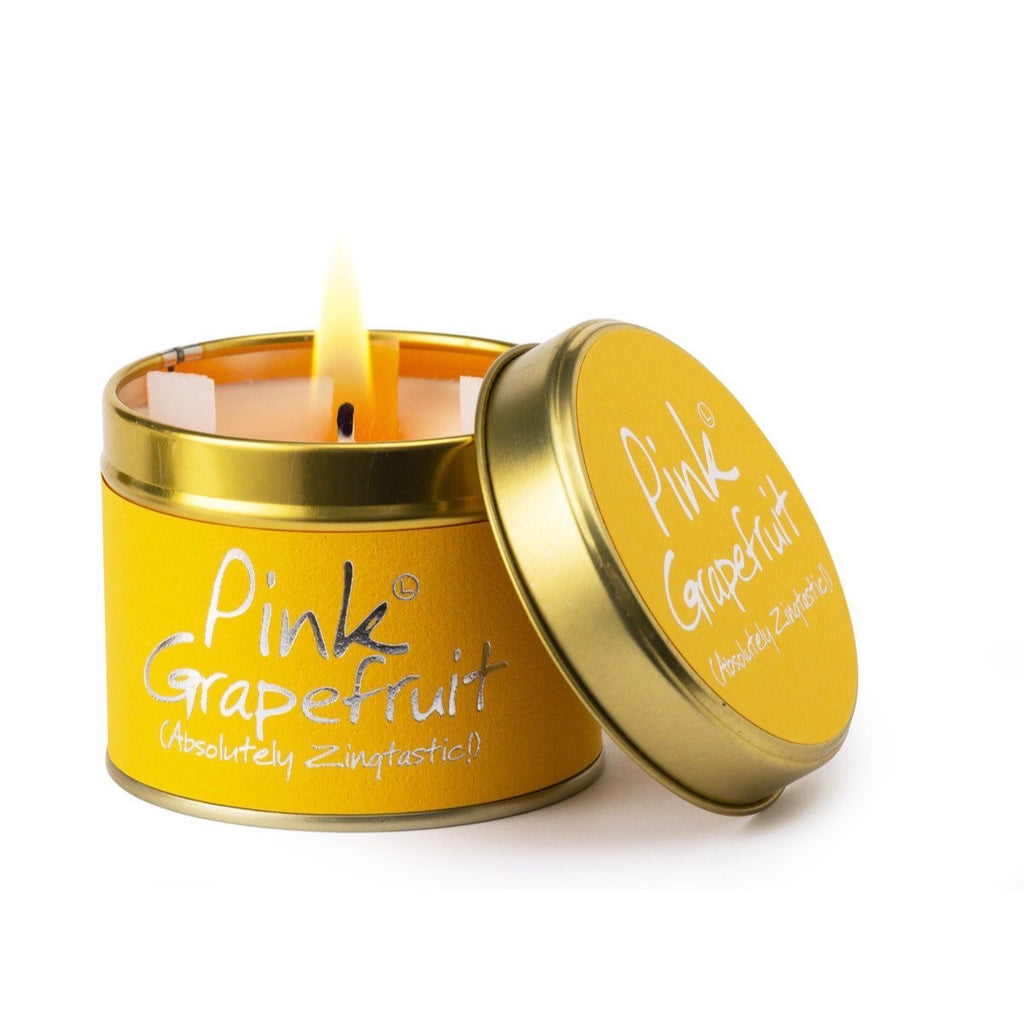 Lily-Flame Scented Tin Candle - Pink Grapefruit
