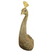 Gold Peacock Head Wall Art