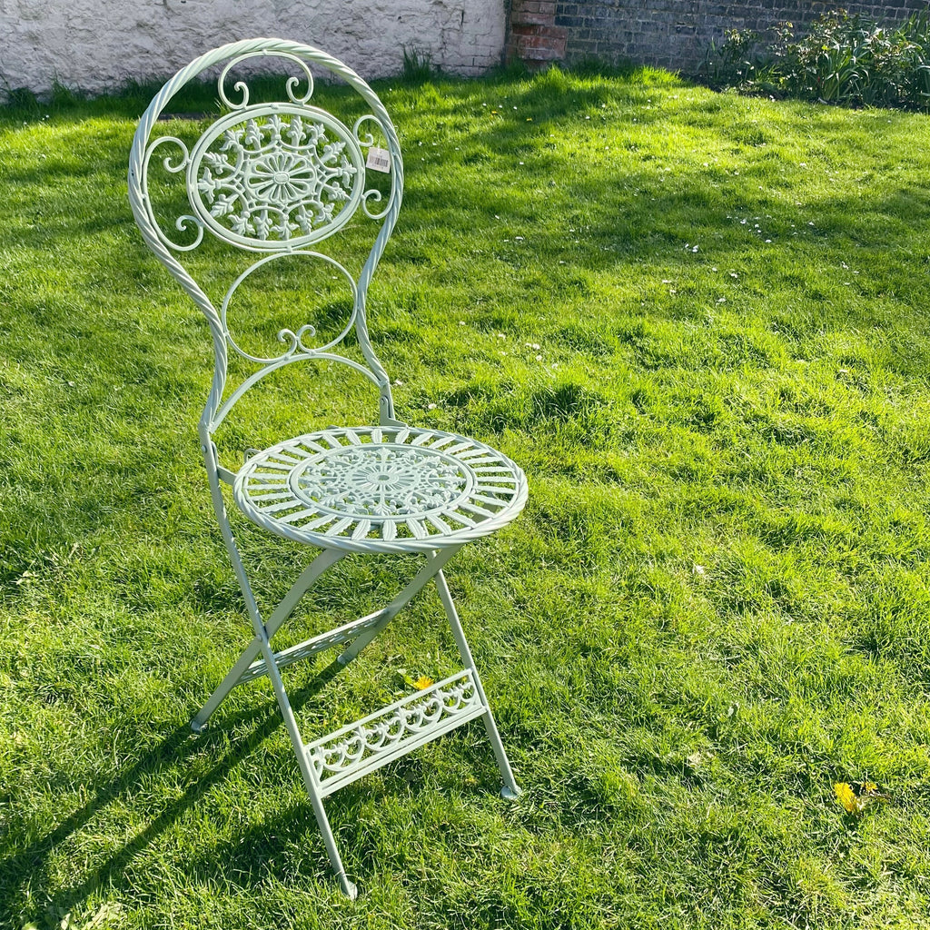 Garden Table & Chair Set - Round Green
