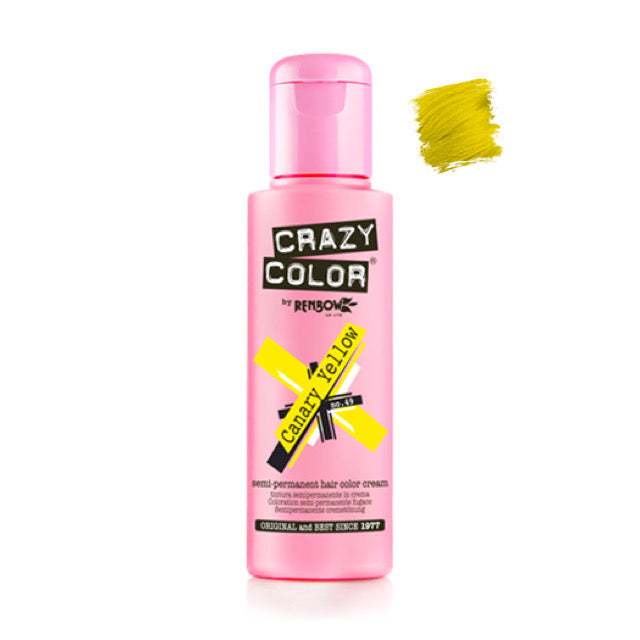 Crazy Color Semi-Permanent Hair Colour - Canary Yellow