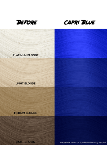 Crazy Color Semi-Permanent Hair Colour - Capri Blue