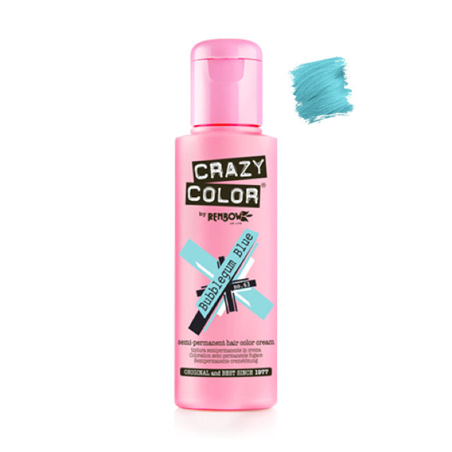 Crazy Color Semi-Permanent Hair Colour - Bubblegum Blue