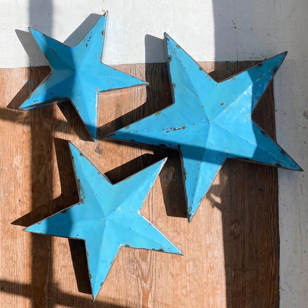 Reclaimed Metal Wall Star - Choice of Colours & Sizes