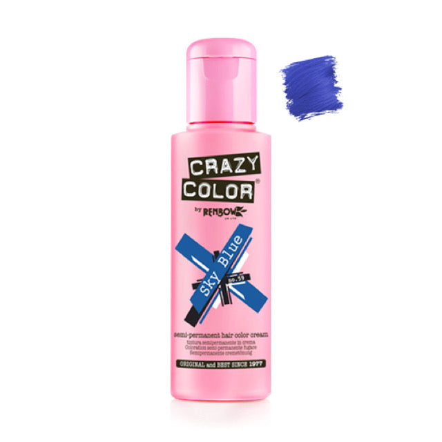Crazy Color Semi-Permanent Hair Colour - Sky Blue