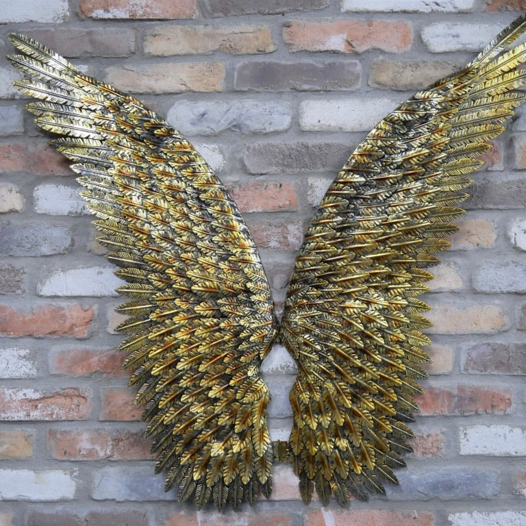 Large Angel Wings Metal Wall Art Picture Plaque