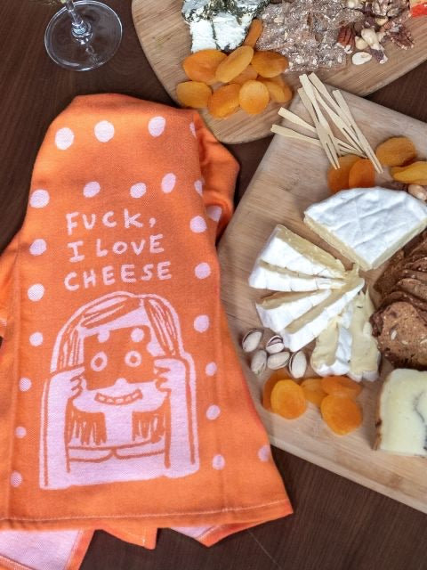 Teal Towel - Fuck, I Love Cheese